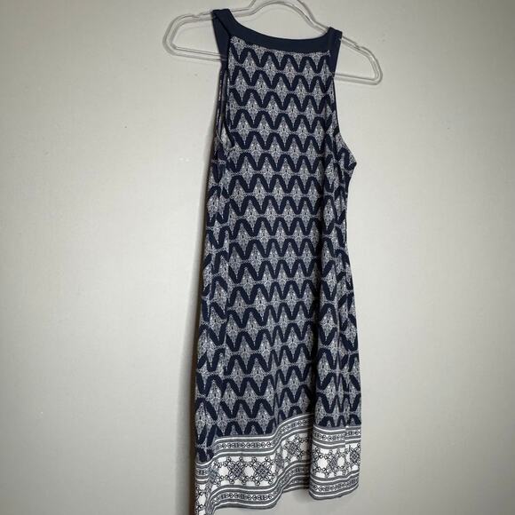 Magnolia Grace Blue Alhambra Embroidered Trim Knit Dress NWT Petite XS - Picture 5 of 8